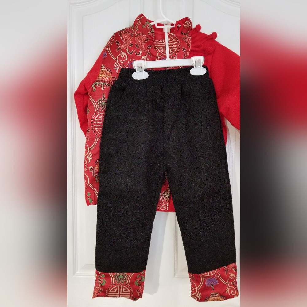 Boy's Winter Chinese Pisces Suit In Red NWT - Picture 11 of 12